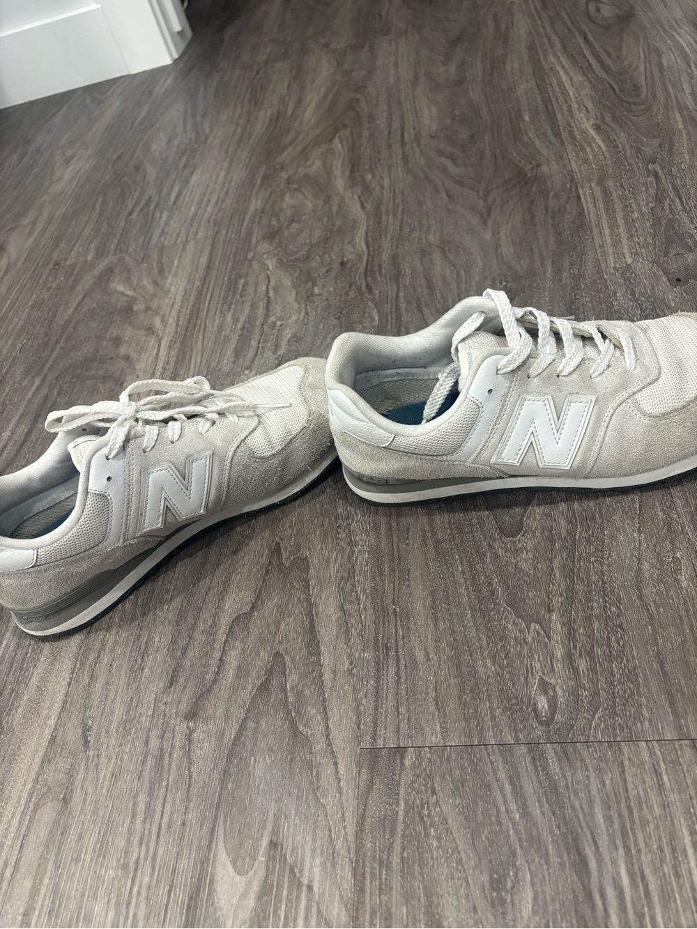 New Balance Women's Light Gray/Core White Athletic Sneakers